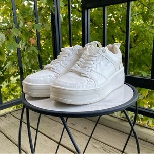 Zara White Platform Sneaker